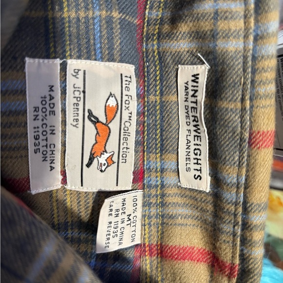 jcpenney Blue and Red Casual Button Down Shirt - Picture 9 of 9